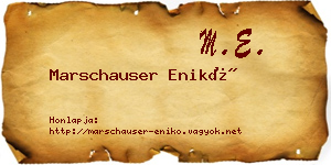 Marschauser Enikő névjegykártya